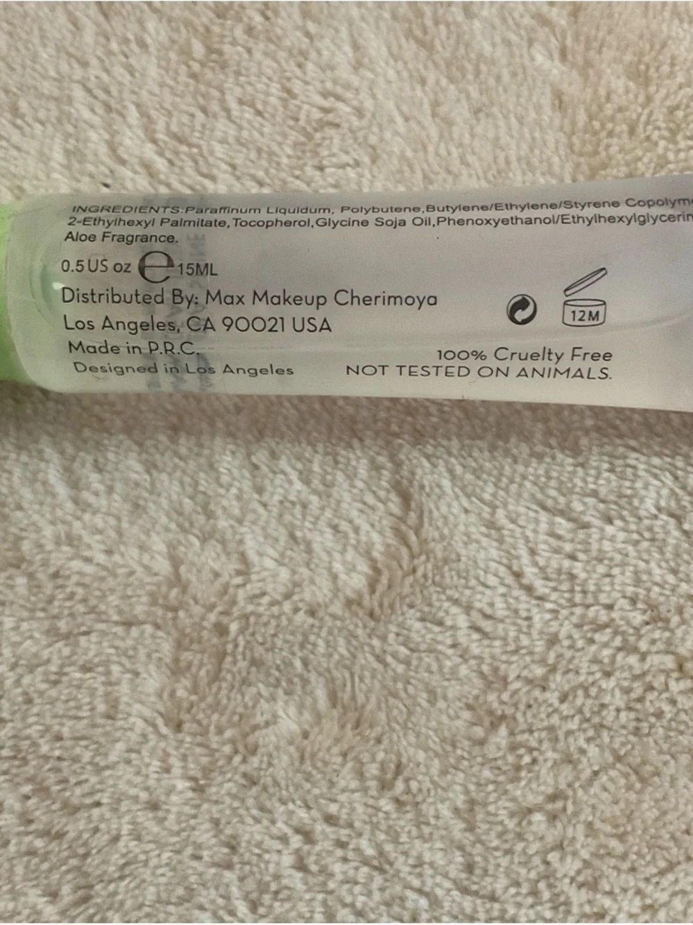 Ultra Shine Clear Jelly Lip Gloss — Clear with Light Green Cap